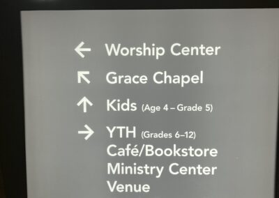 Interior Entrance Signs for Church